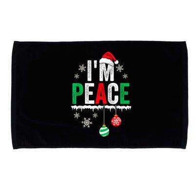 IM Peace I Come In Peace Funny Matching Couple Christmas Microfiber Hand Towel