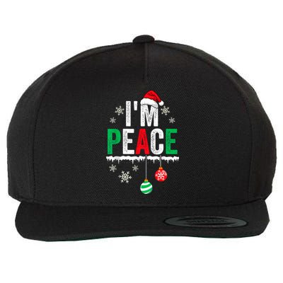 IM Peace I Come In Peace Funny Matching Couple Christmas Wool Snapback Cap