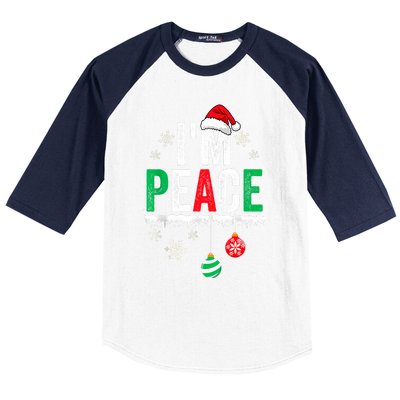 IM Peace I Come In Peace Funny Matching Couple Christmas Baseball Sleeve Shirt