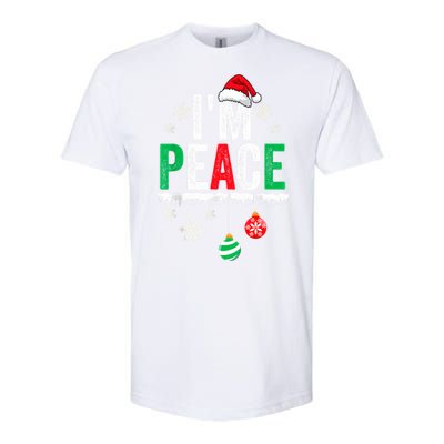 IM Peace I Come In Peace Funny Matching Couple Christmas Softstyle CVC T-Shirt