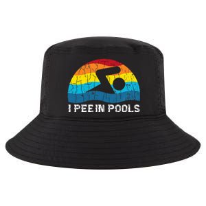 I Pee In Pools Funny Swimmer Swimming Coach Player Graphic Cool Comfort Performance Bucket Hat