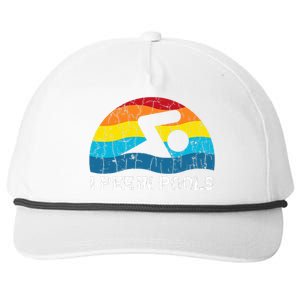 I Pee In Pools Funny Swimmer Swimming Coach Player Graphic Snapback Five-Panel Rope Hat