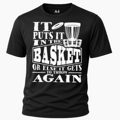 It Puts It In The Basket Disc Golf Player Disc Golfer Performance Shirt