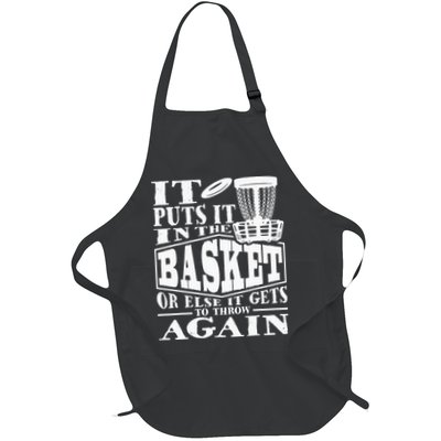 It Puts It In The Basket Disc Golf Player Disc Golfer Apron