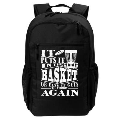 It Puts It In The Basket Disc Golf Player Disc Golfer Backpack