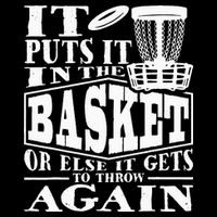 It Puts It In The Basket Disc Golf Player Disc Golfer Sustainable Bucket Hat