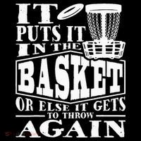 It Puts It In The Basket Disc Golf Player Disc Golfer Youth Performance Sprint T-Shirt