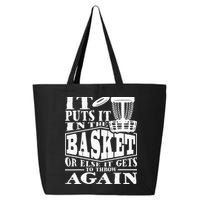 It Puts It In The Basket Disc Golf Player Disc Golfer 25L Jumbo Tote