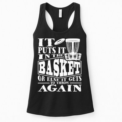 It Puts It In The Basket Disc Golf Player Disc Golfer Womens Tank Top