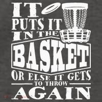 It Puts It In The Basket Disc Golf Player Disc Golfer Vector Backpack
