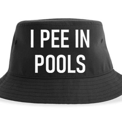 I Pee In Pools Funny Jokes Sarcastic Sayings Sustainable Bucket Hat