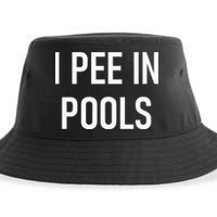 I Pee In Pools Funny Jokes Sarcastic Sayings Sustainable Bucket Hat