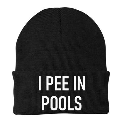 I Pee In Pools Funny Jokes Sarcastic Sayings Knit Cap Winter Beanie