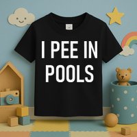 I Pee In Pools Funny Jokes Sarcastic Sayings Toddler T-Shirt