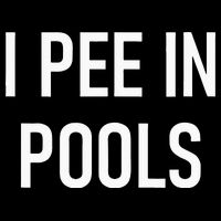 I Pee In Pools Funny Jokes Sarcastic Sayings Cropped Pullover Crew