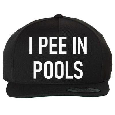 I Pee In Pools Funny Jokes Sarcastic Sayings Wool Snapback Cap