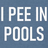 I Pee In Pools Funny Jokes Sarcastic Sayings Garment-Dyed Sweatshirt