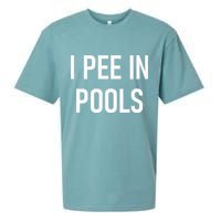 I Pee In Pools Funny Jokes Sarcastic Sayings Sueded Cloud Jersey T-Shirt