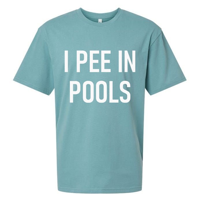 I Pee In Pools Funny Jokes Sarcastic Sayings Sueded Cloud Jersey T-Shirt