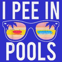 I Pee In Pools Sunglasses Funny Sarcastic Sayings Full-Length Apron With Pockets