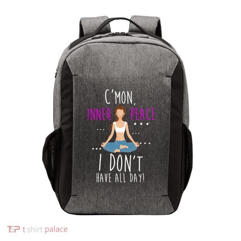 Inner Peace I Don't Have All Day Funny Yoga Vector Backpack