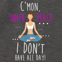 Inner Peace I Don't Have All Day Funny Yoga Vector Backpack