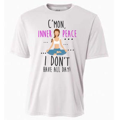 Inner Peace I Don't Have All Day Funny Yoga Cooling Performance Crew T-Shirt