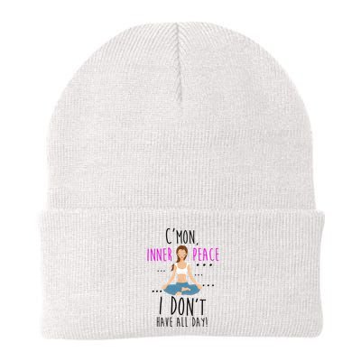Inner Peace I Don't Have All Day Funny Yoga Beanie