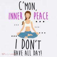 Inner Peace I Don't Have All Day Funny Yoga Cooling Performance Long Sleeve Crew