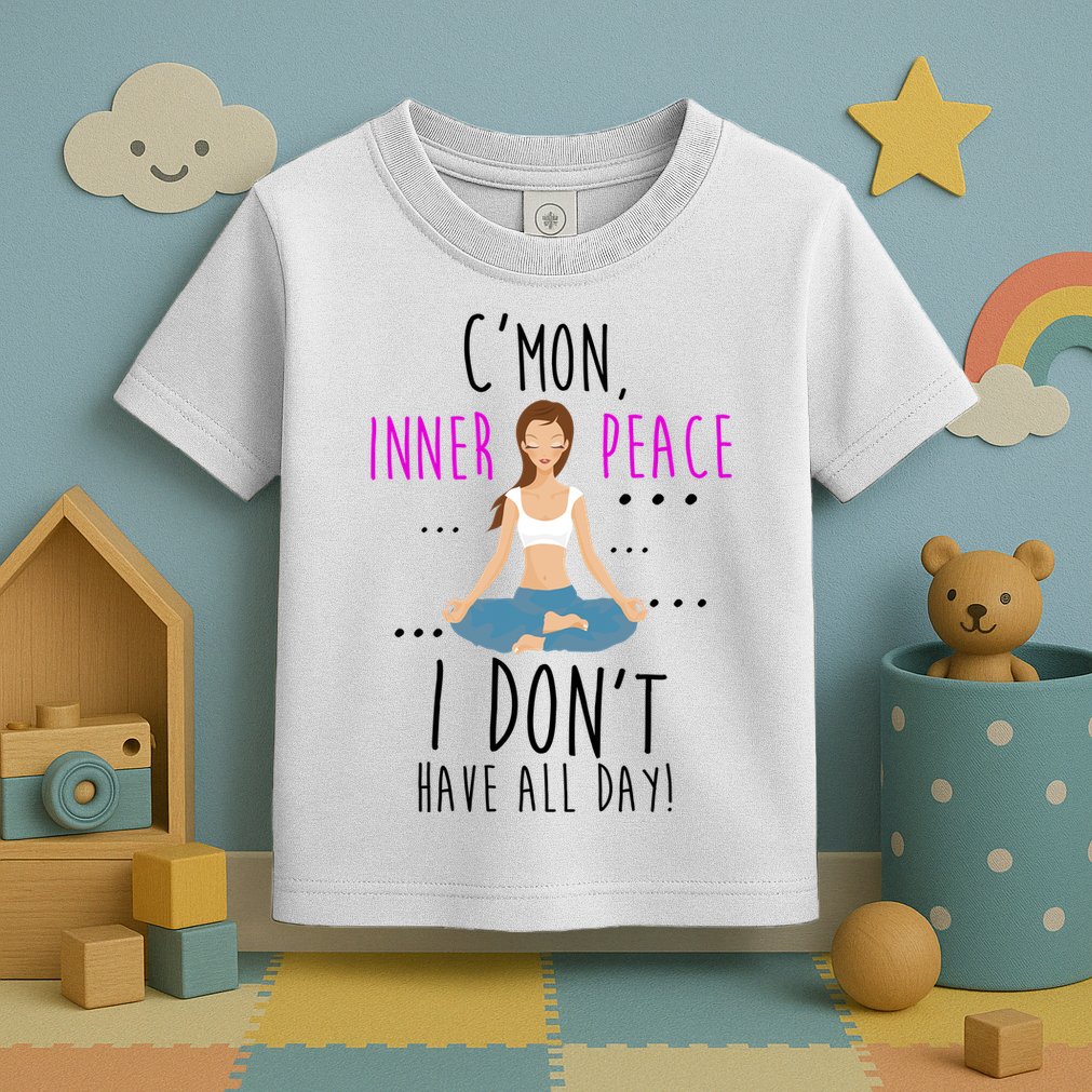 Inner Peace I Don't Have All Day Funny Yoga Toddler T-Shirt
