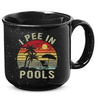 I Pee In Pools Sarcastic Sayings For Pools Lovers Retro 15oz Campfire Ceramic Mug