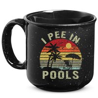 I Pee In Pools Sarcastic Sayings For Pools Lovers Retro 15oz Campfire Ceramic Mug