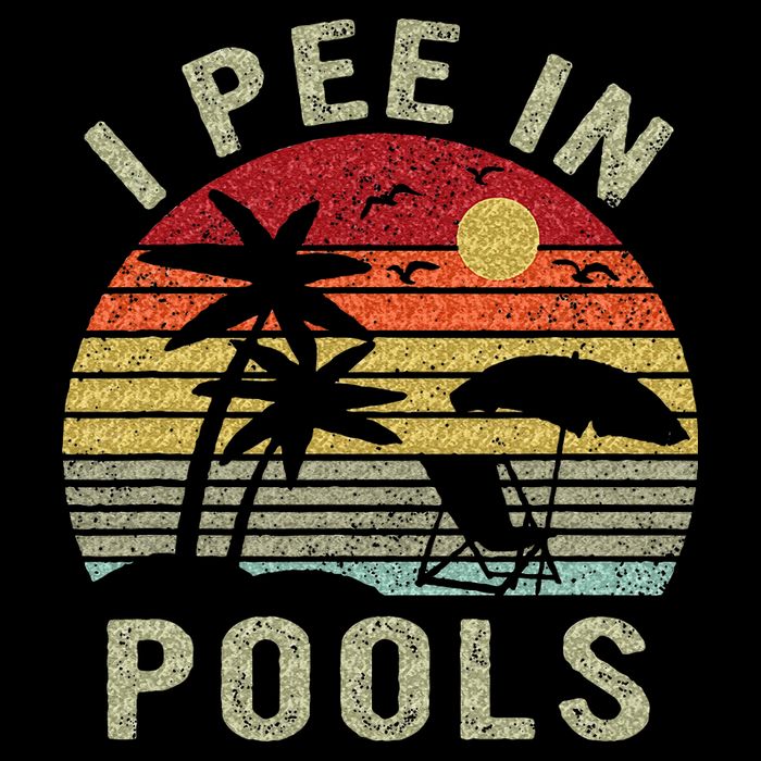 I Pee In Pools Sarcastic Sayings For Pools Lovers Retro Mousepad