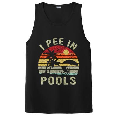 I Pee In Pools Sarcastic Sayings For Pools Lovers Retro PosiCharge Competitor Tank