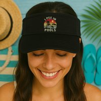 I Pee In Pools Sarcastic Sayings For Pools Lovers Retro Valucap Bio-Washed Visor