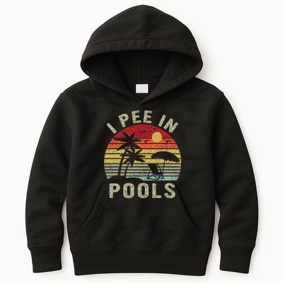I Pee In Pools Sarcastic Sayings For Pools Lovers Retro Kids Hoodie