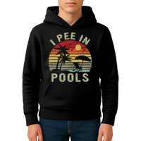I Pee In Pools Sarcastic Sayings For Pools Lovers Retro Kids Hoodie
