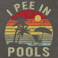 I Pee In Pools Sarcastic Sayings For Pools Lovers Retro Cotton Canvas Backpack