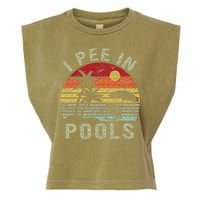 I Pee In Pools Sarcastic Sayings For Pools Lovers Retro Garment-Dyed Women's Muscle Tee