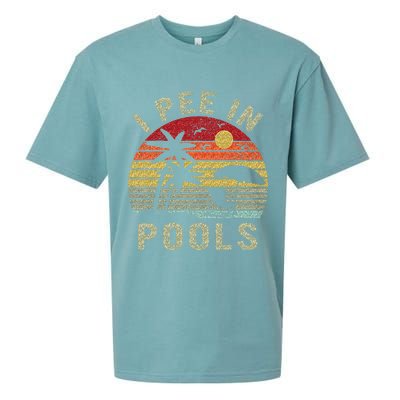I Pee In Pools Sarcastic Sayings For Pools Lovers Retro Sueded Cloud Jersey T-Shirt