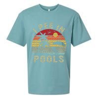I Pee In Pools Sarcastic Sayings For Pools Lovers Retro Sueded Cloud Jersey T-Shirt