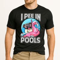 I Pee In Pools Funny Dog Swimming Pool Jokes Performance Shirt