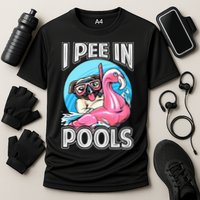 I Pee In Pools Funny Dog Swimming Pool Jokes Performance Shirt