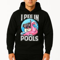 I Pee In Pools Funny Dog Swimming Pool Jokes Hoodie