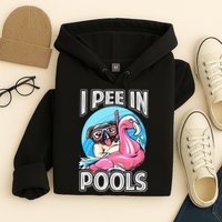 I Pee In Pools Funny Dog Swimming Pool Jokes Hoodie