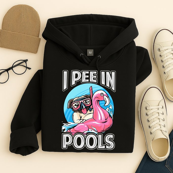 I Pee In Pools Funny Dog Swimming Pool Jokes Hoodie