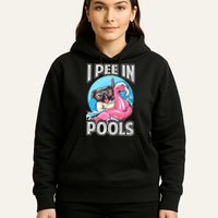 I Pee In Pools Funny Dog Swimming Pool Jokes Hoodie