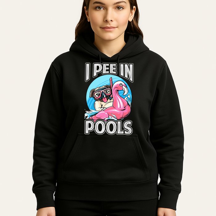 I Pee In Pools Funny Dog Swimming Pool Jokes Hoodie