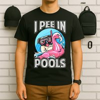 I Pee In Pools Funny Dog Swimming Pool Jokes T-Shirt