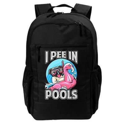 I Pee In Pools Funny Dog Swimming Pool Jokes Backpack